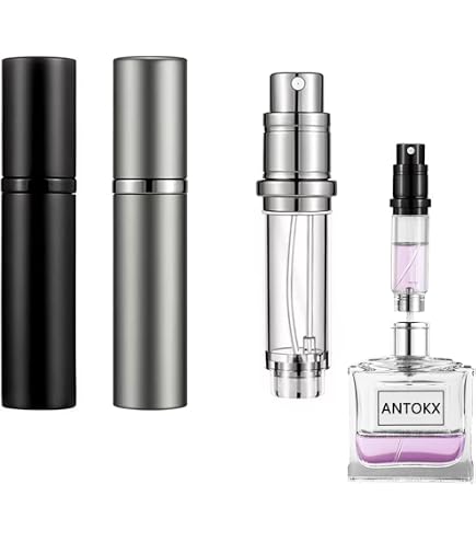 Amazon.com: Silver Metallic Perfume Atomizer Spray 10 ML for purse